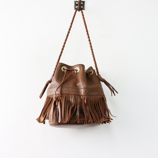 J.M. Davidson ブラウン フリンジショルダーバッグ