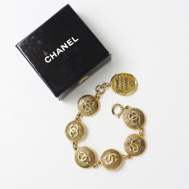 ヴィンテージ シャネル CHANEL ココマーク ブレスレット //イエロー 