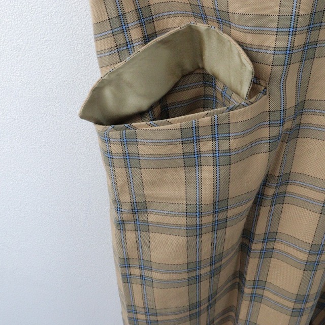 ブラミンク BLAMINK チェックVネックワンピース 36/ベージュ  