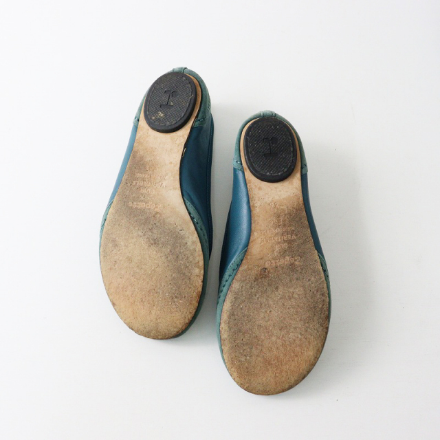 レペット repetto スエード×レザー切替バレエシューズ 36/ブルー  