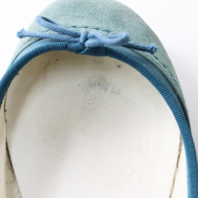 レペット repetto スエード×レザー切替バレエシューズ 36/ブルー 