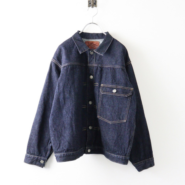 美品 リノ LENO BRENDA BIG TRUCKER JACKET 1st T BACK デニム  