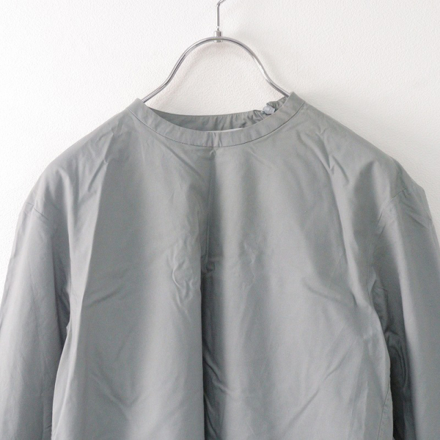 2024SS チエコプラス CHIEKO+ cottonsilk dress shirt コットンシルクドレスシャツ 38/グレー トップス【2400013979955】 2024SS チエコプラス CHIEKO+ cottonsilk dress shirt コットン