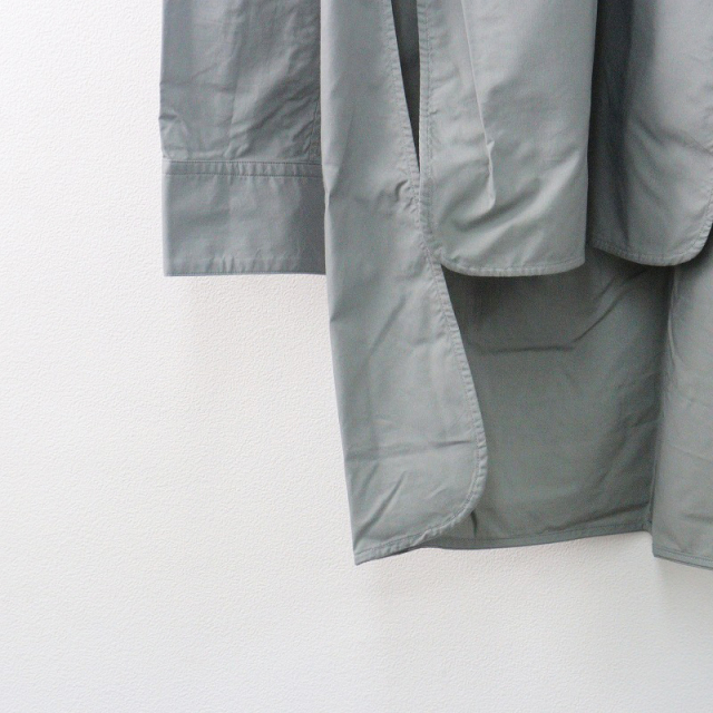 2024SS チエコプラス CHIEKO+ cottonsilk dress shirt コットンシルクドレスシャツ 38/グレー トップス【2400013979955】 2024SS チエコプラス CHIEKO+ cottonsilk dress shirt コットン