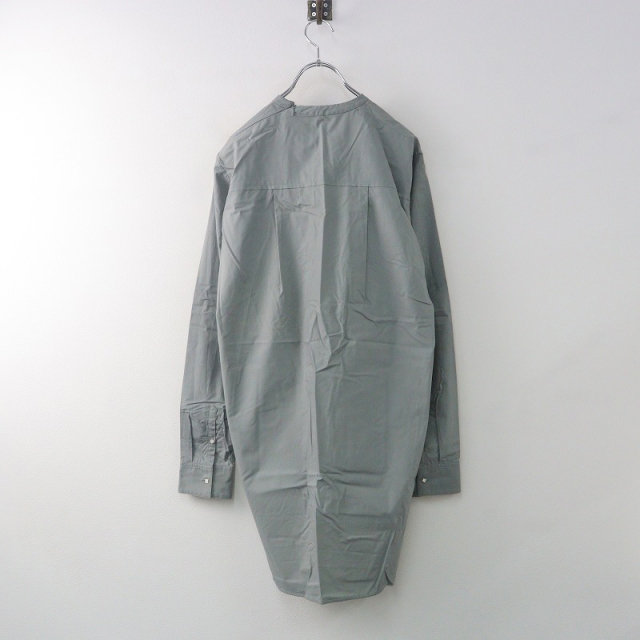 2024SS チエコプラス CHIEKO+ cottonsilk dress shirt コットンシルクドレスシャツ 38/グレー トップス【2400013979955】 2024SS チエコプラス CHIEKO+ cottonsilk dress shirt コットン