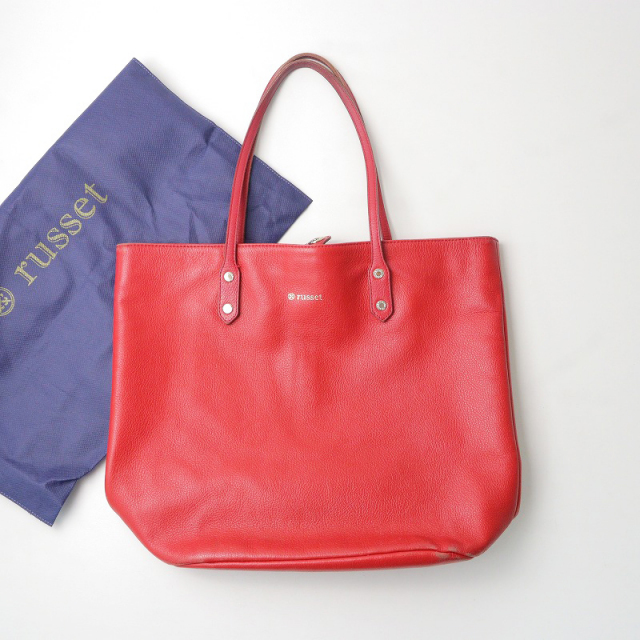 期間限定価格】ラシット russet オールレザー トートバッグ /レッド  