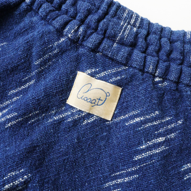 うさと USAATO 手織り 天然草木染 藍染め むささびワイドパンツ