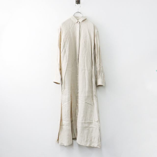 プラージュ Plage Linen Flared ワンピース 38/ベージュ リネンフレア  