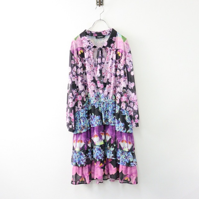 2021SS デシグアル DESIGUAL フラワープリント メッシュ リボン 