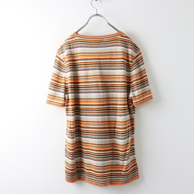 メンズ JPタグ エルメス HERMES リネンシルク サマーニット ボーダー  