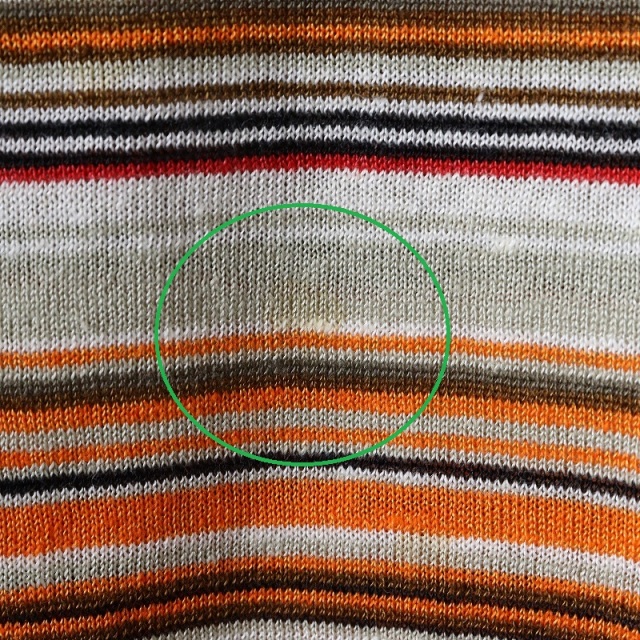 HERMES オレンジストライプ Tシャツ SM メンズ JPタグ エルメス HERMES リネンシルク サマーニット