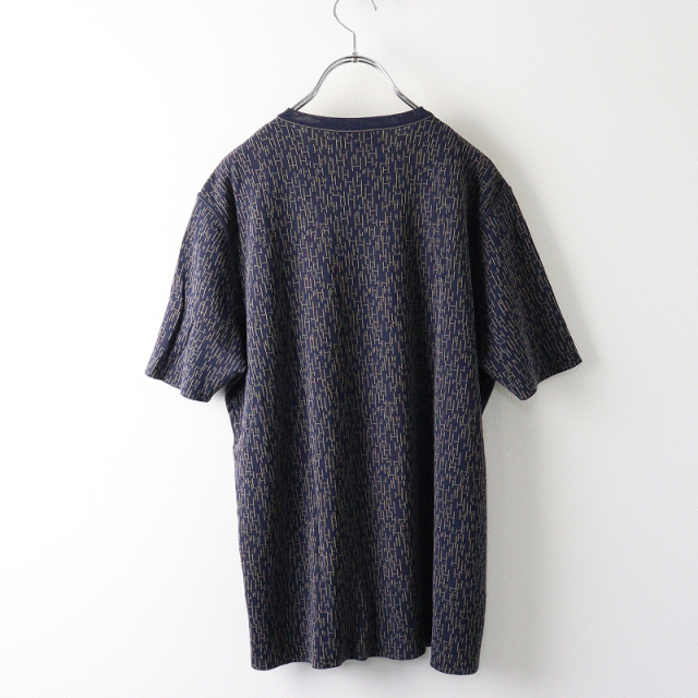 メンズ エルメス HERMES H総柄ジャガード クルーネック ニット 半袖T  