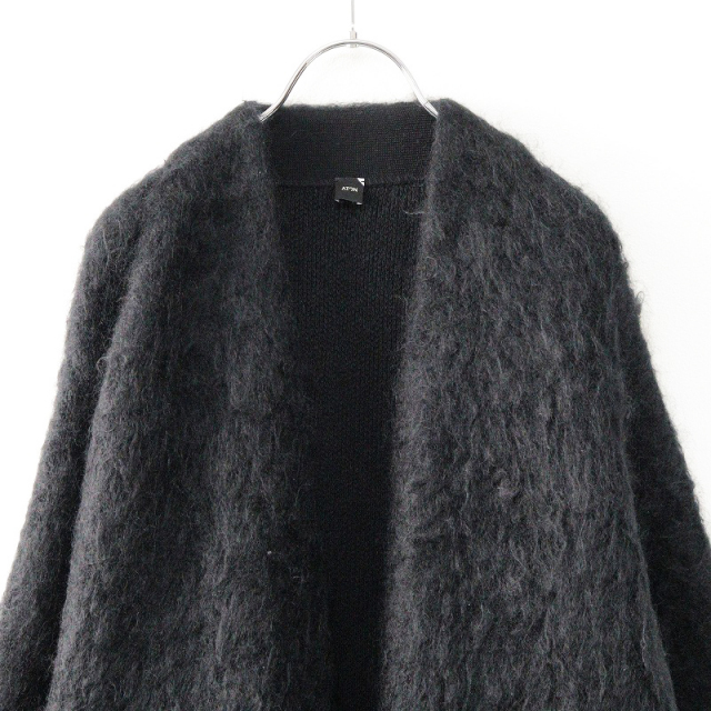 人気アイテム エイトン ATON MOHAIR SHAGGY OVERSIZED CARDIGAN モヘヤ  