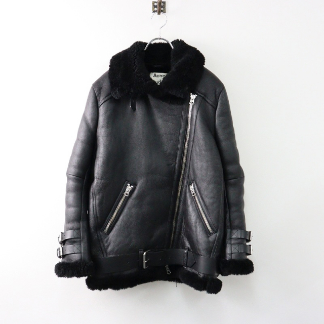 美品タグ付き Acne Studios MOCK レザー ライダース 36（中古