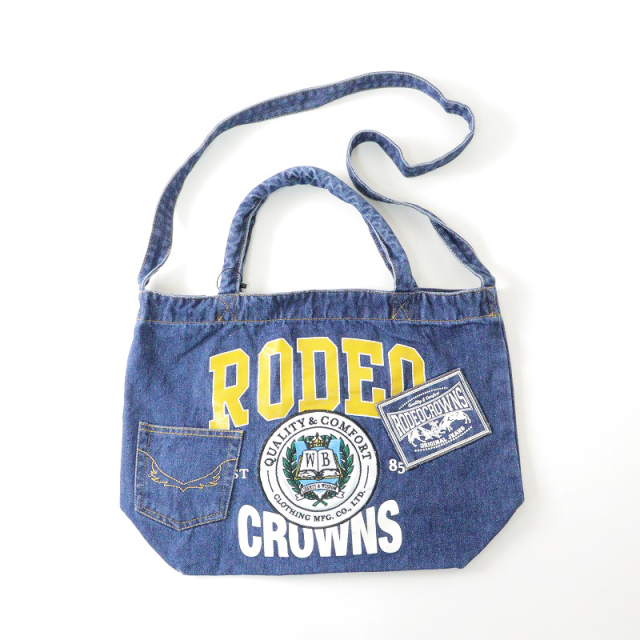 新品!ロデオクラウンズ!デニムトートバッグ （タイダイパッチDENIM 