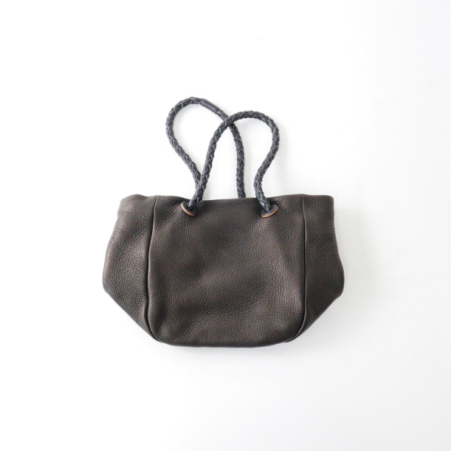 美品 ヌイトメル nuitomeru 鹿革 巾着 バッグ MS 鞄 ネイビー