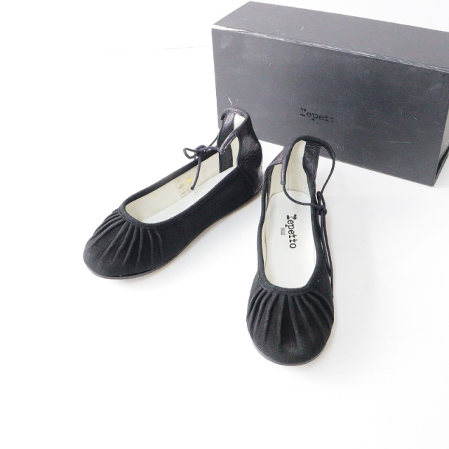 極美品 Repetto レペット Tストラップシューズ バレエシューズ 黒 23 期間限定価格】【サマーセール】美品 repetto レペット DEMETER バレエ