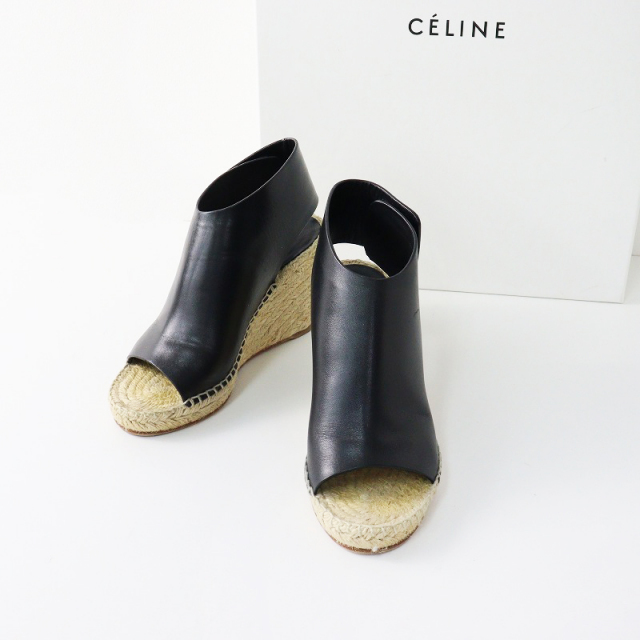 期間限定価格】セリーヌ CELINE エスパドリーユ ウェッジサンダル 34 