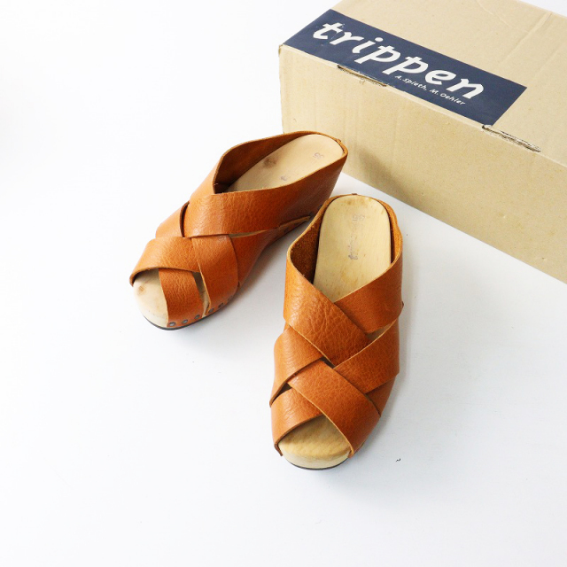 美品 トリッペン trippen Twist cuoio カウレザーツイスト 厚底 
