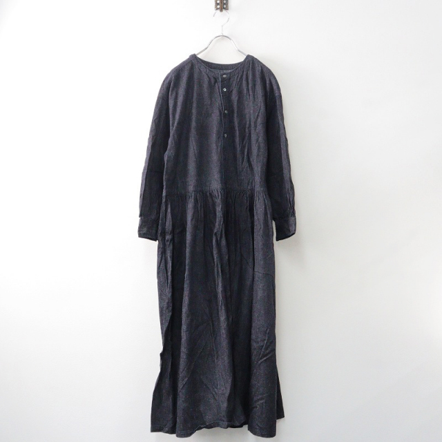 2023AW ネストローブ nest Robe コットンリネンダンガリーギャザー  