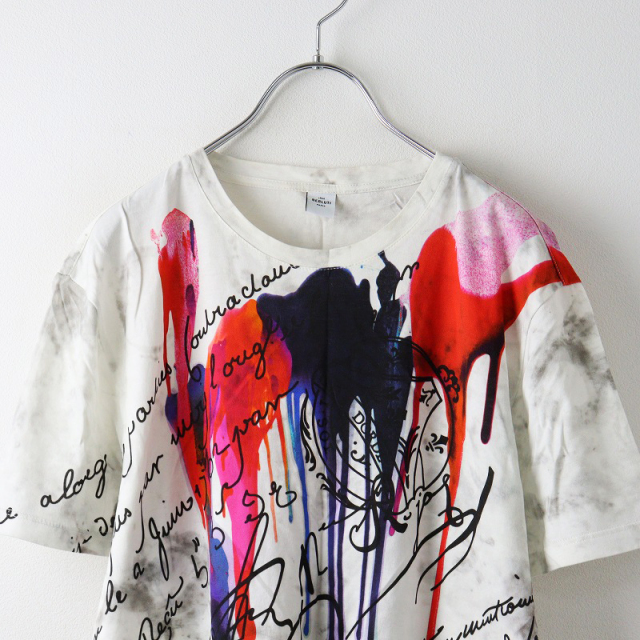美品 ベルルッティ Berluti マーブルプリント Tシャツ S/グレー系 