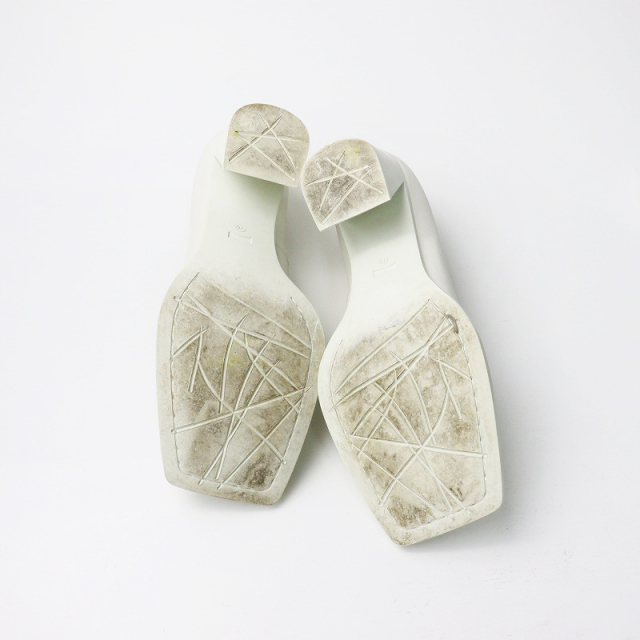 美品 カンペール CAMPER TWINS ビット付きスクエアトゥパンプス