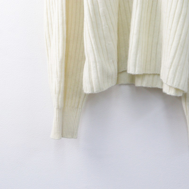 KAYLE】WOOL RIB PEPLUM KNIT