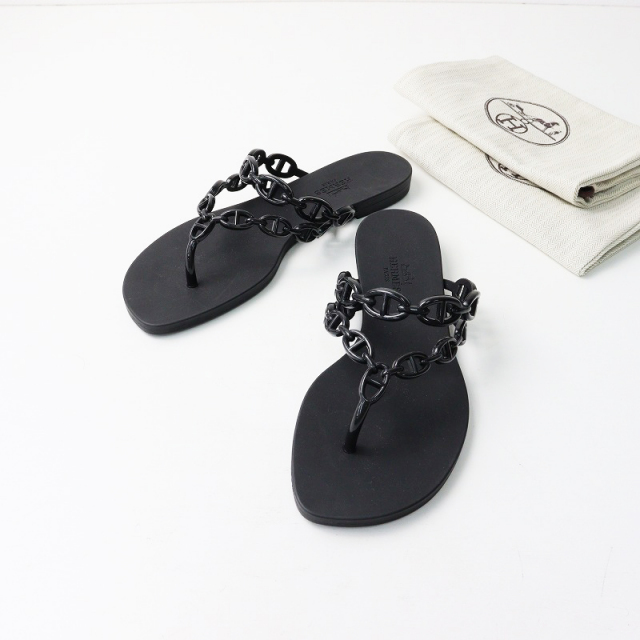 試着 美品 最高級 エルメス HERMES アイランド ラバー  