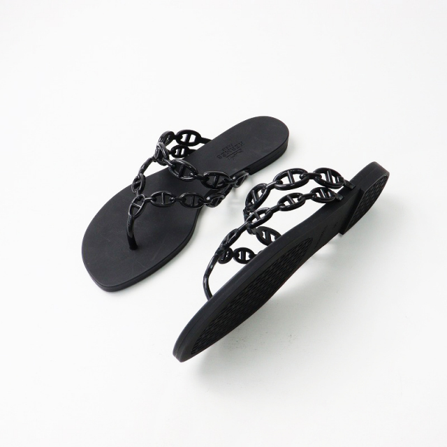 HERMES エルメス ブラック トングサンダル 38 3090054011760181_01_2203w.jpeg