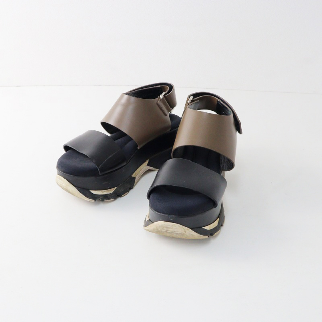 美品 19ss マルニ MARNI プラットフォーム サンダル みす シューズ 