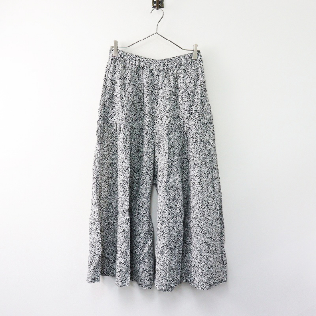 2023SS ネストローブ nest Robe リネンブラックフラワープリント 