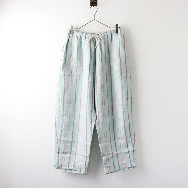 2023SS ネストローブ nest Robe リネンマルチストライプ パンツ F  