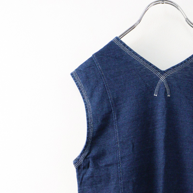 フォーティファイブアール 45R 45rpm インディゴ染め ノースリーブ  