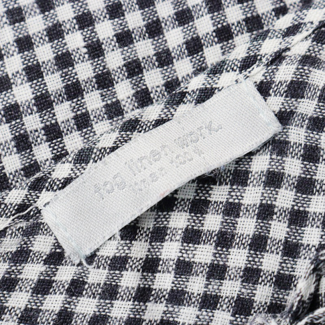fog linen work リネンギンガムチェックブラウス