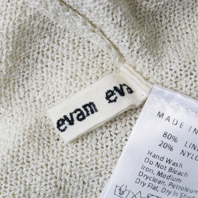 海外並行輸入正規品 evam エヴァムエヴァ 2023SS eva リリーヤーンボレロ リネン カーディガン