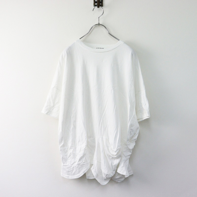2024AW エンフォルド ENFOLD CURVE LAYERED-HEM T-SHIRT 38/ホワイト 
