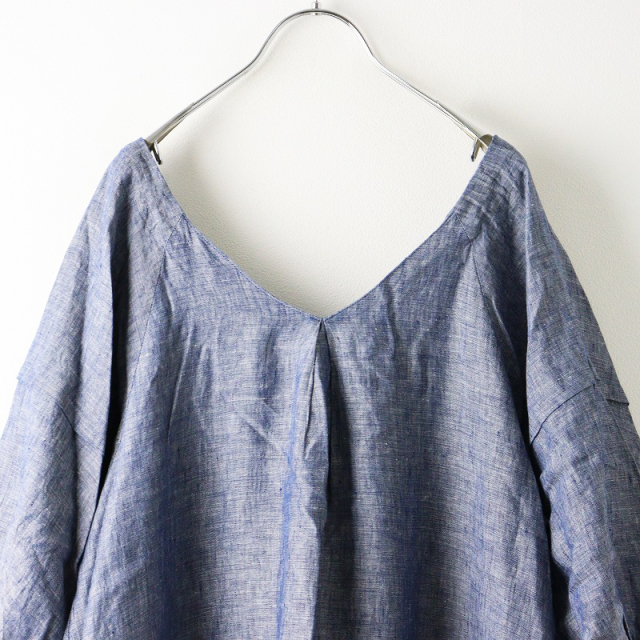 美品 ハグオーワー HUG O WaR リネン バルーンスリーブ タック  