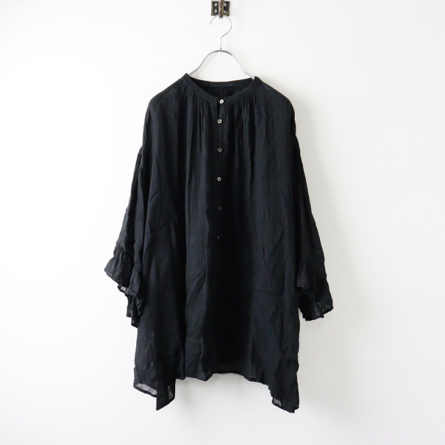 2024SS 定価2.7万 ネストローブ nest Robe リネンガーゼギャザー 