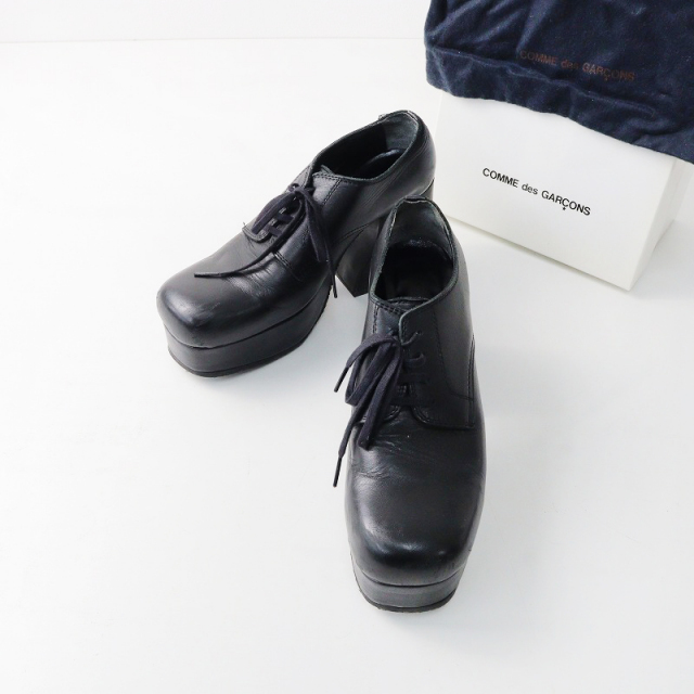 期間限定価格】コムデギャルソン COMME des GARCONS 厚底 レザーレース 