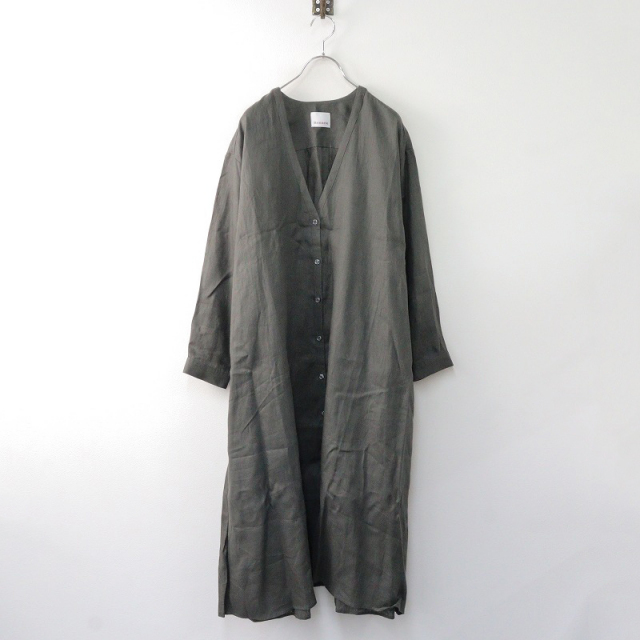 honnete V LONG SHIRTS リネンVネックロングシャツ（V LONG