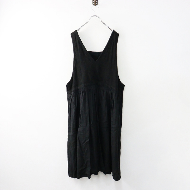2022SS 悩ましい ネストローブ nest Robe ヘンプBLACK FLOWERプリント 