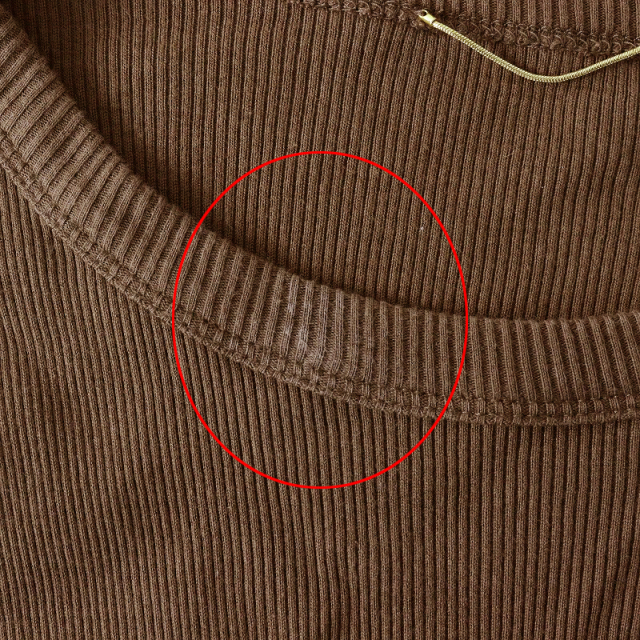 ドゥーズィエムクラス Deuxieme Classe RIB Tシャツ/ブラウン コットン  