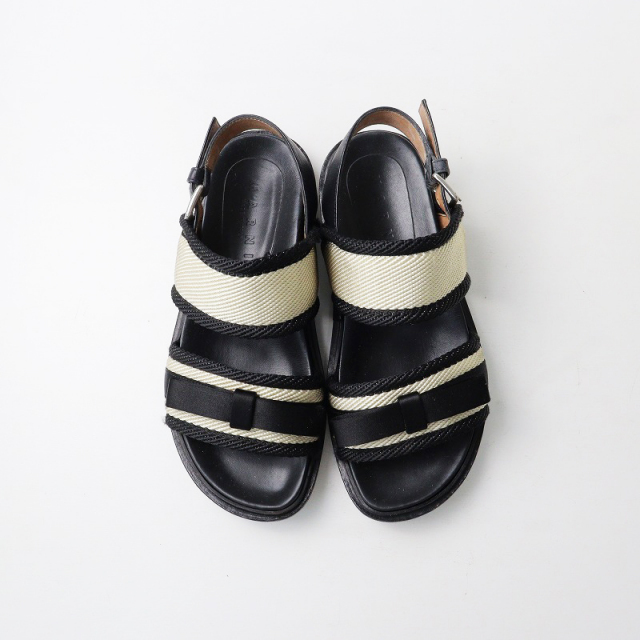 イタリア製 マルニ MARNI バイカラー ツーベルト ストラップ リボン  