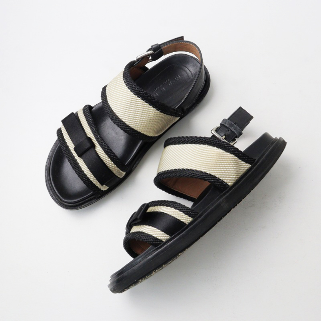 イタリア製 マルニ MARNI バイカラー ツーベルト ストラップ リボン  