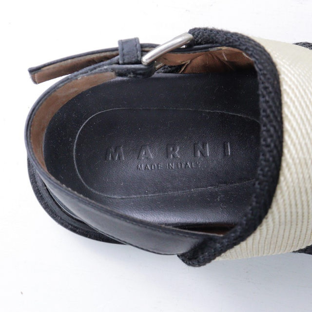 イタリア製 マルニ MARNI バイカラー ツーベルト ストラップ リボン  