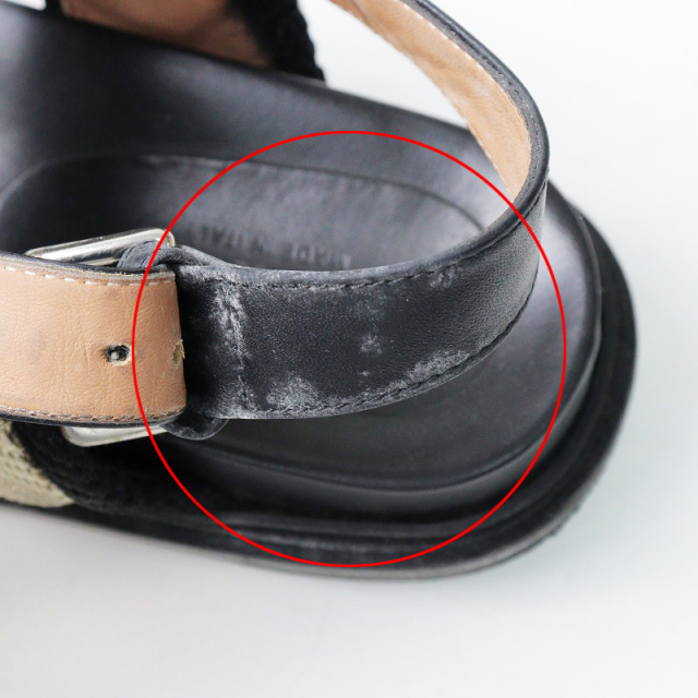 イタリア製 マルニ MARNI バイカラー ツーベルト ストラップ リボン  