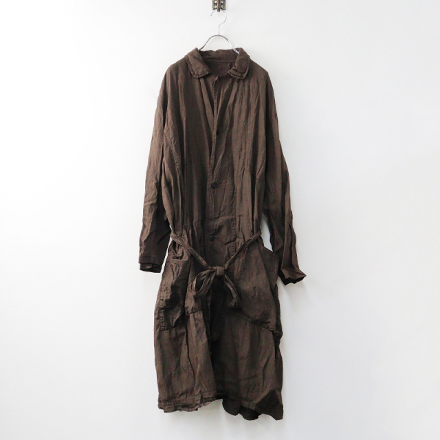 シェヴィダレン Chez VIDALENC シルクベルテッドロングコート 2 