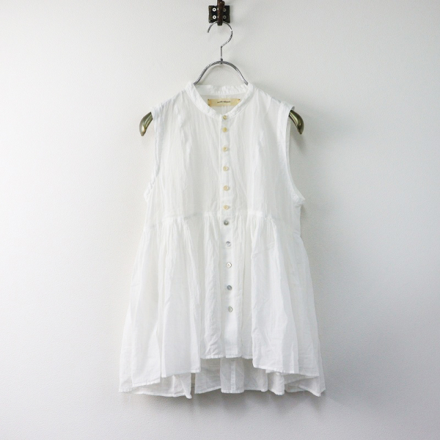 スズキタカユキ suzuki takayuki バンドカラー ノースリーブ ギャザー  