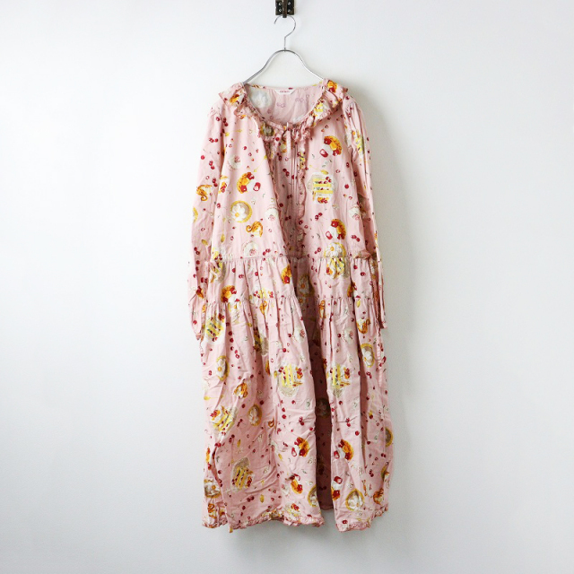 極美品 2023 ピンクハウス PINK HOUSE パーラープリントワンピース 