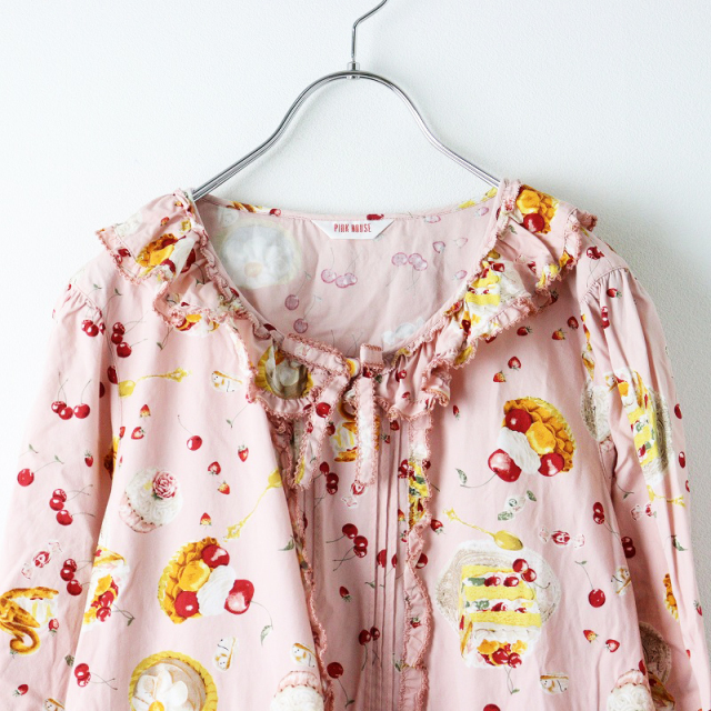 極美品 2023 ピンクハウス PINK HOUSE パーラープリントワンピース 
